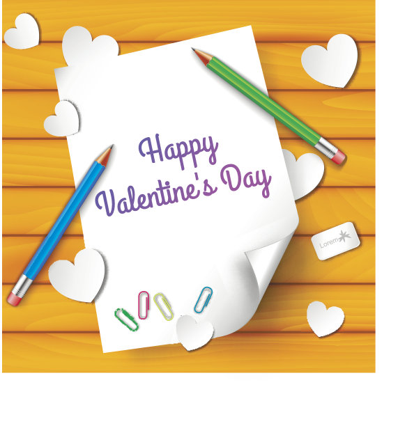 情人节快乐的背景卡片的概念。矢量插图设计图片下载