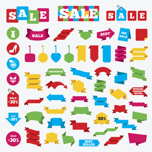 女性着装图标。性感的鞋的迹象。香水。图片下载