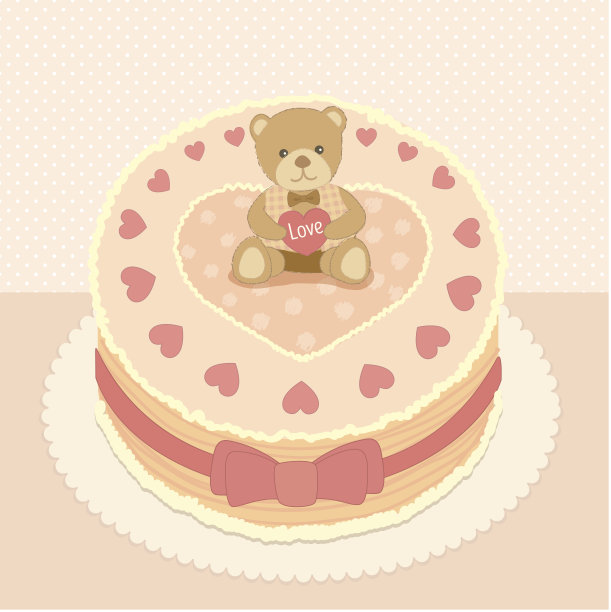 熊主题蛋糕图片下载