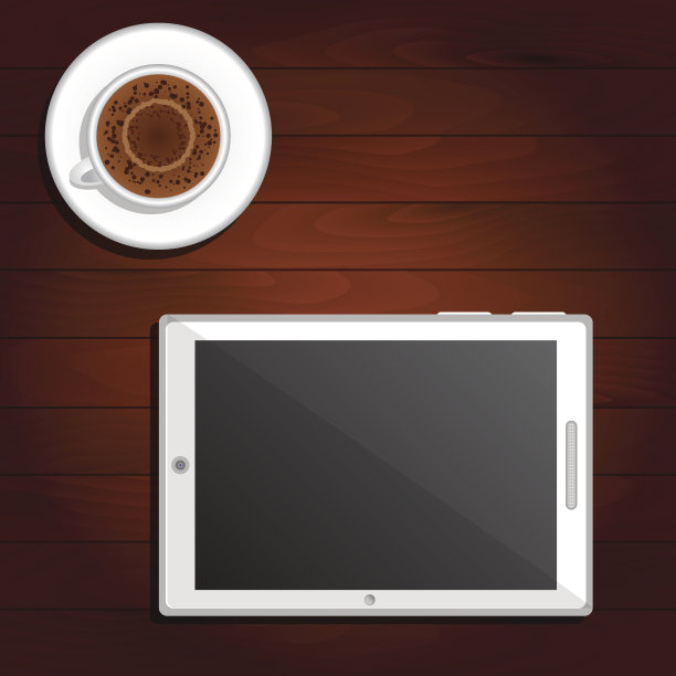 桌上放着一杯卡布奇诺和一片白色药片图片下载