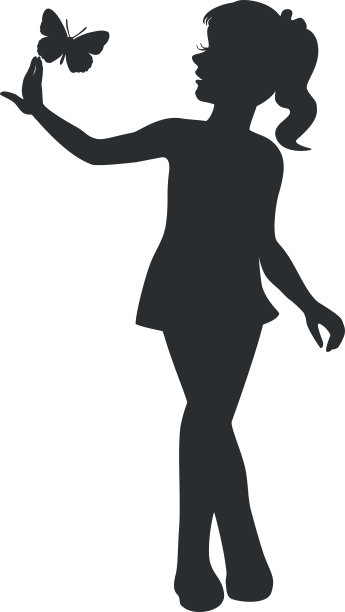 黑色行走的女孩11图片下载