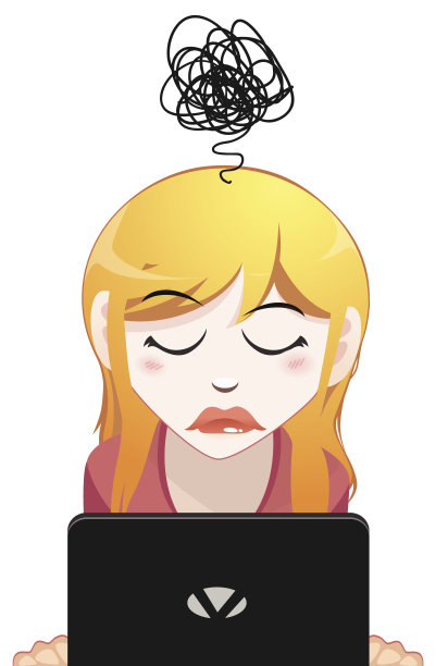 手提电脑女孩图片下载