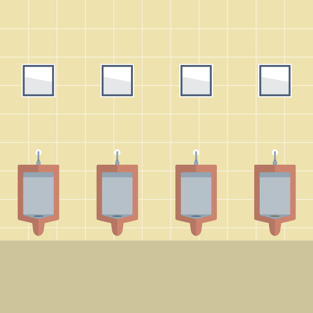 平面设计的男士小便池排图片下载