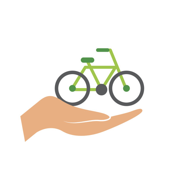手与自行车图标图片下载