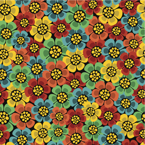 无缝的花卉图案。图片下载