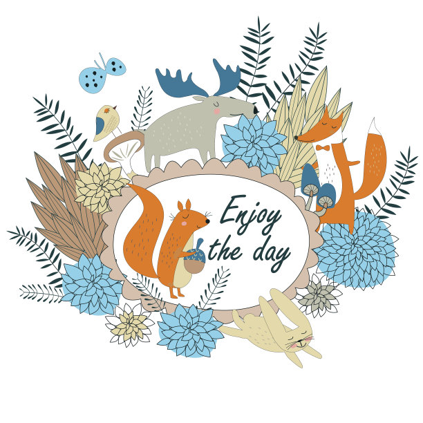 可爱的手绘插画图片下载