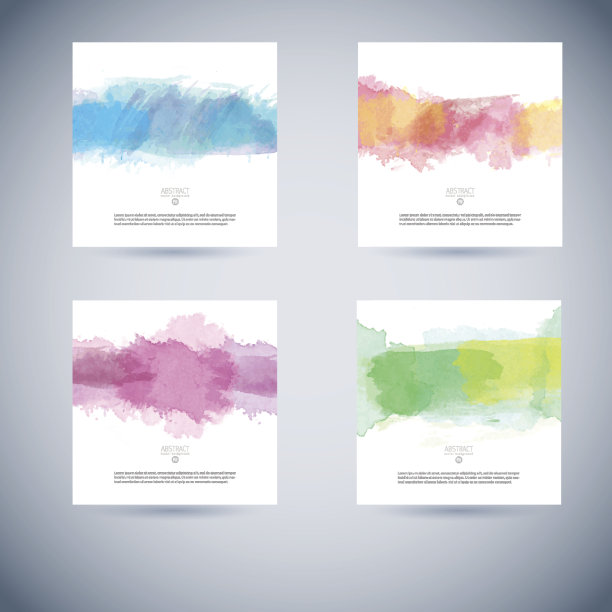 集矢量水彩模板图片下载