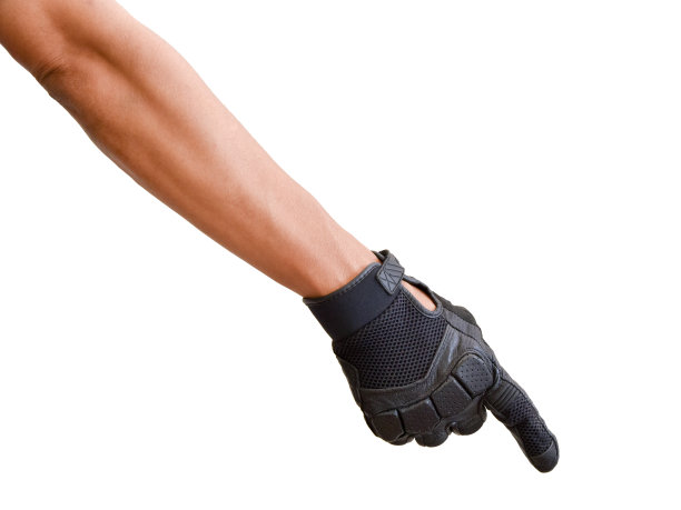 摩托车手套和小心的手势图片下载