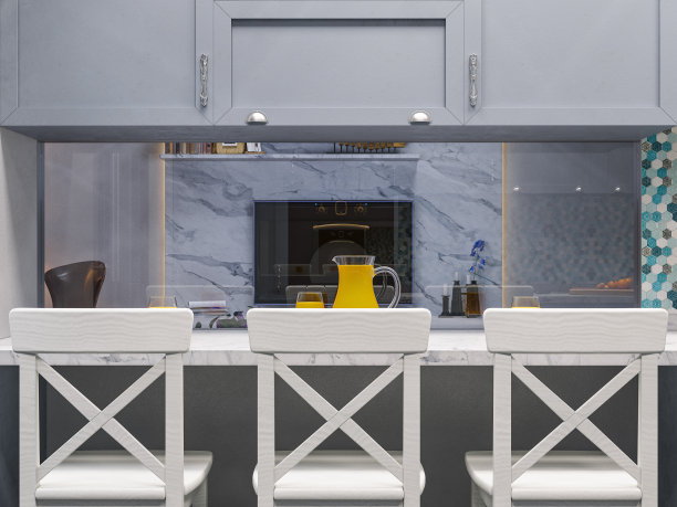 3D插画 厨房室内设计图片下载