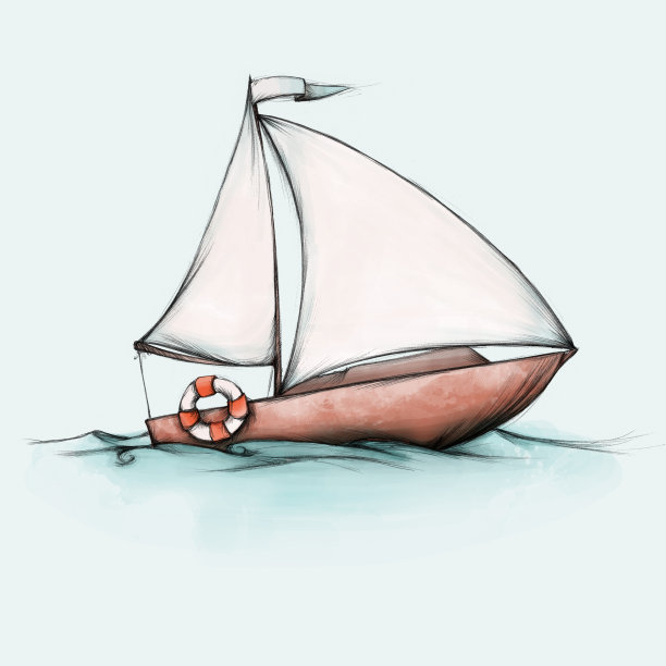 简易小帆船图片下载