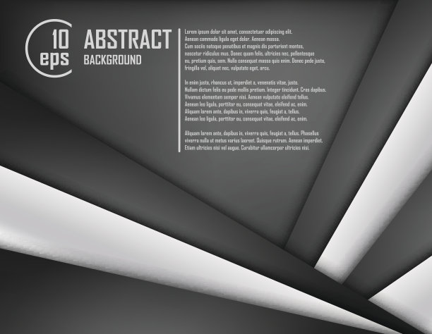 抽象背景的白色和黑色折纸。矢量图图片下载