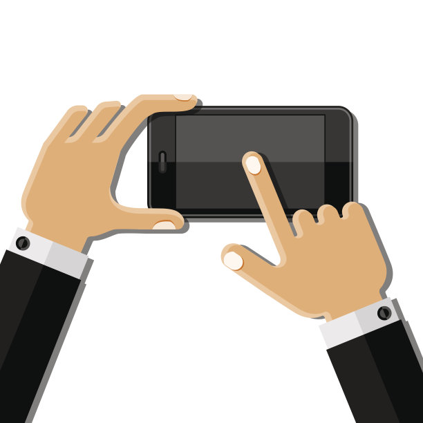 手握手机。平面设计图片下载