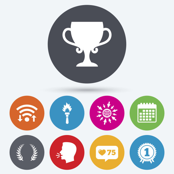 第一名奖励杯图标。奖得主。图片下载