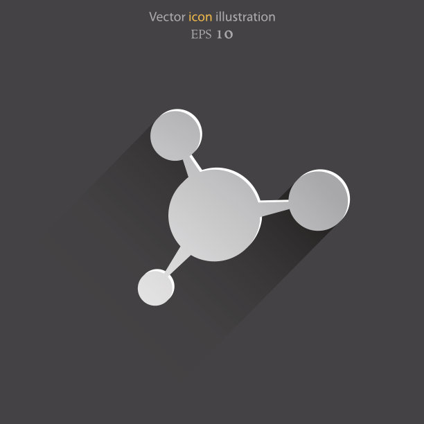 矢量分子网络图标。图片下载