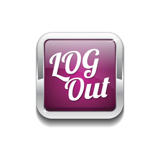 注销粉色矢量图标按钮图片下载