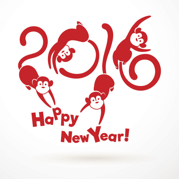 2016年中国新年。猴年。图片下载