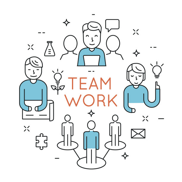 团队合作，人员组织，人力资源管理图片下载