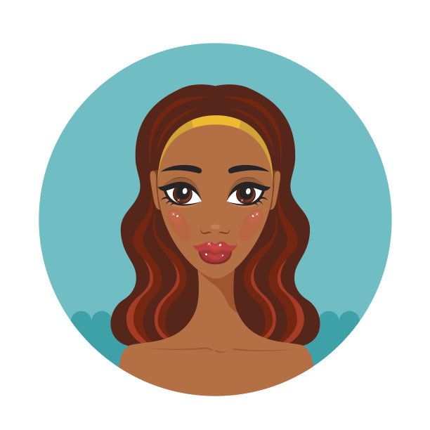 美丽的年轻非洲裔美国女人在海上和天空的背景图片下载