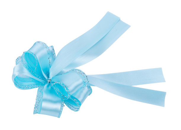 白色背景上的蓝色丝带图片下载