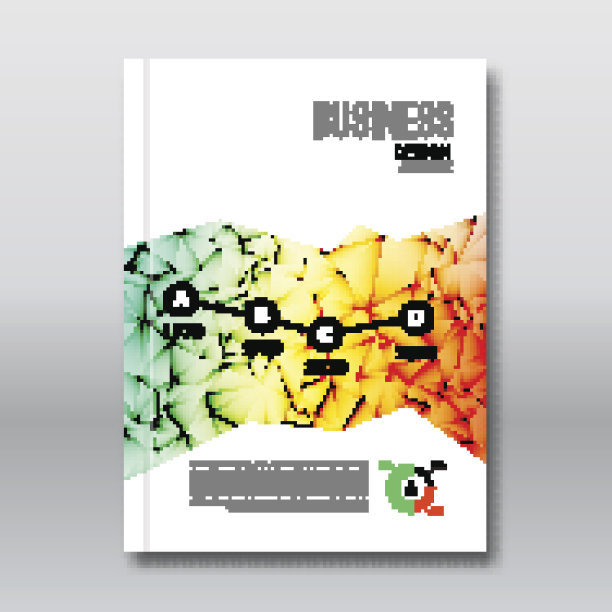 多彩商业背景三角形设计。封面传单报告几何模板图片下载