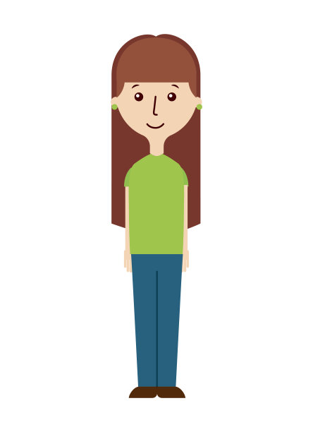 卡通女人图标图片下载