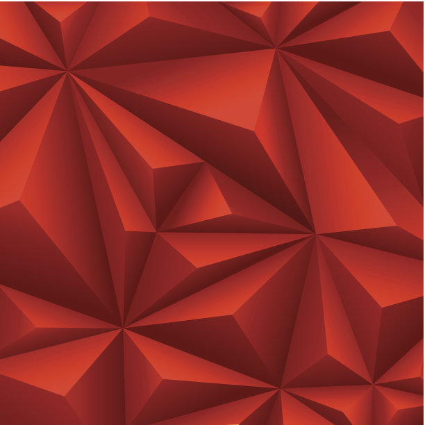 红色的多边形的背景。素材图片