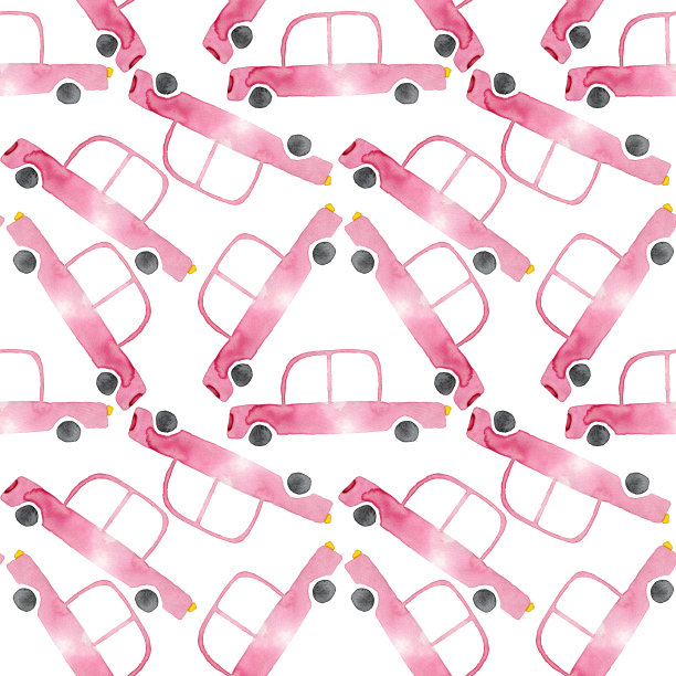 水彩玩具汽车图片下载