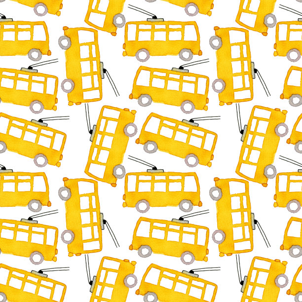 水彩玩具汽车图片下载