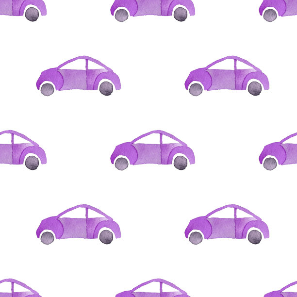 水彩玩具汽车图片下载