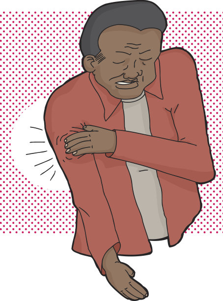 肩膀疼痛的男人图片下载