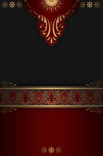 华丽的背景与复古装饰。图片下载