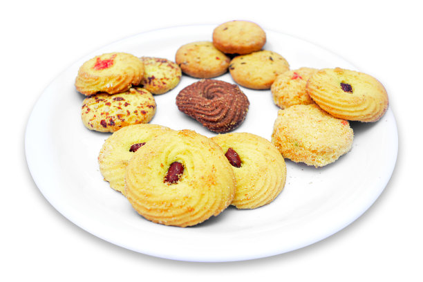 饼干在盘子里图片下载