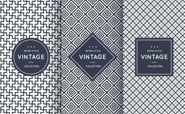 蓝线无缝图案为通用背景素材图片