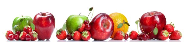 白色背景上的水果和浆果图片下载