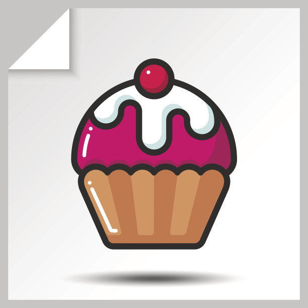 蛋糕，松饼，糖果，图标素材图片