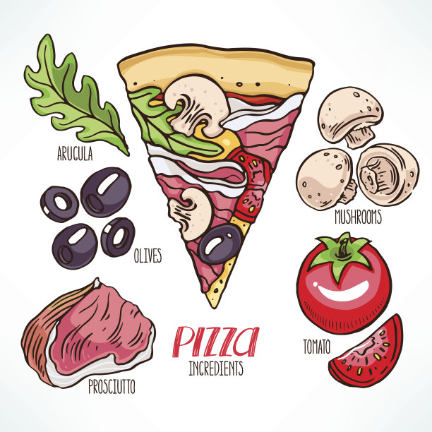 与火腿披萨图片下载