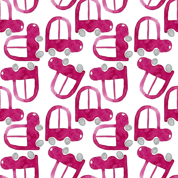 水彩玩具汽车图片下载