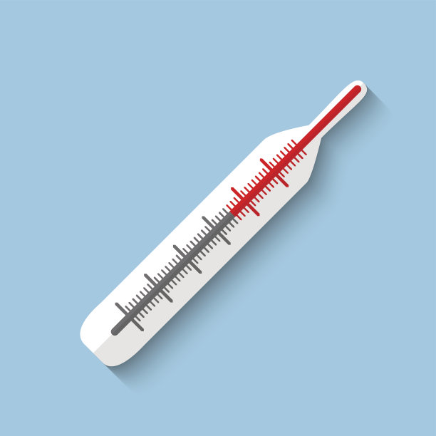 矢量温度计web图标。图片下载