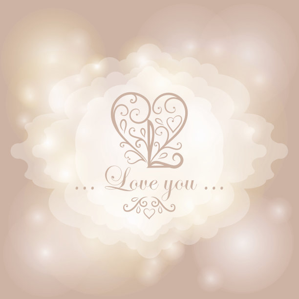 神奇的背景与彩色的灯光。情人节快乐。图片下载