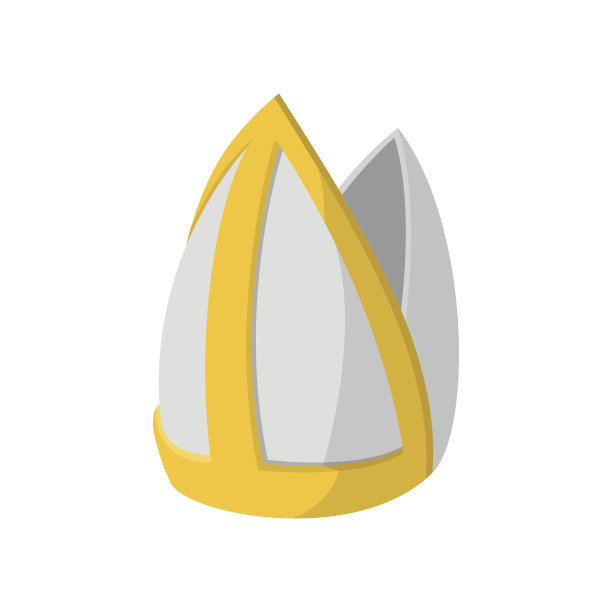 教皇皇冠图标，卡通风格图片下载