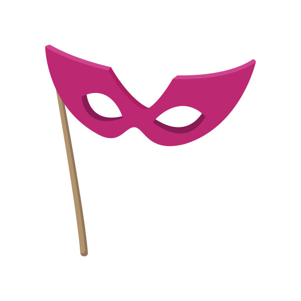 嘉年华面具图标，卡通风格图片下载