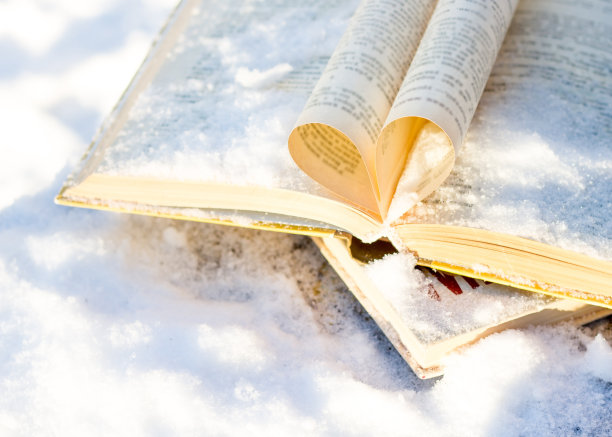 以冬季为背景的书籍。在雪图片下载
