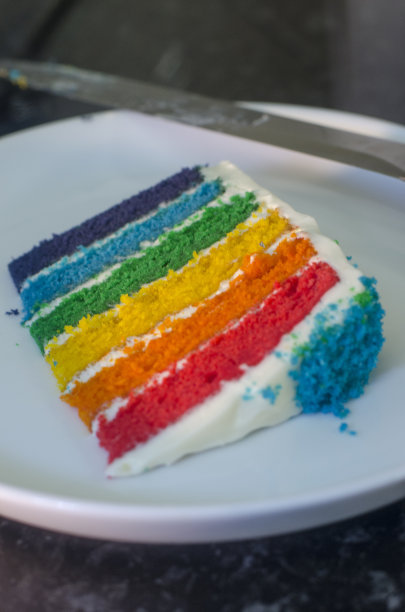 彩虹蛋糕切片图片下载