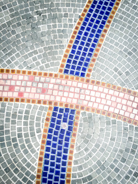 瓷砖上五颜六色的条纹纹理图片下载