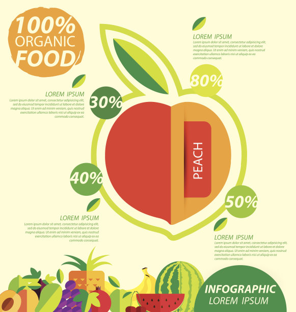 桃子,图表。水果矢量插图。图片下载
