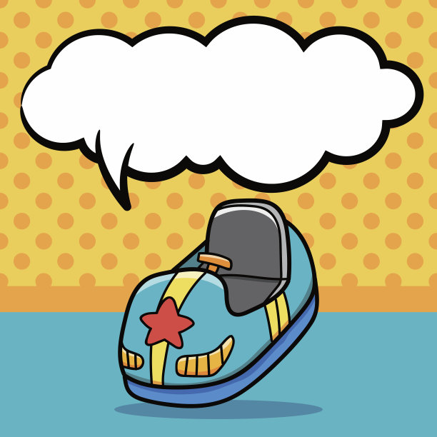 碰碰车涂鸦，演讲泡泡图片下载