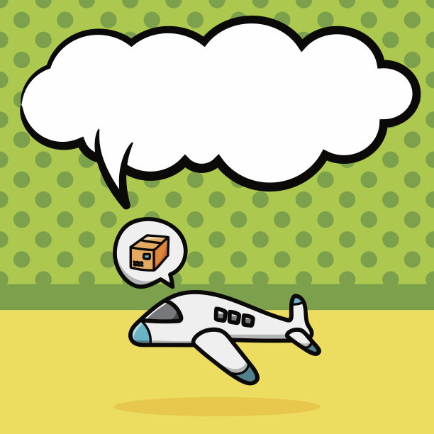 飞机货物涂鸦，演讲泡泡图片下载