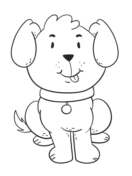 可爱的狗坐着吐舌头图片下载