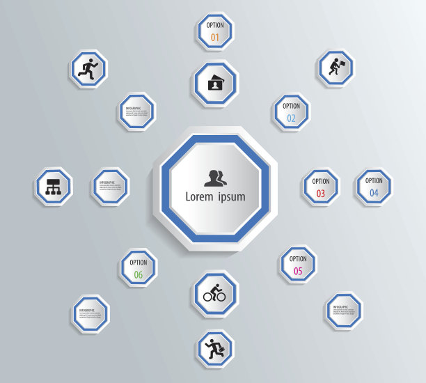 信息图表选项模板，商人图片下载