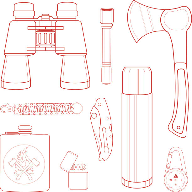 露营。轮廓图片下载